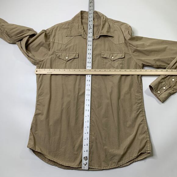 True Religion Shirt Men XL Slim Stone Pearl Snap Long Sleeve Western Cowboy Yoke - Picture 6 of 11